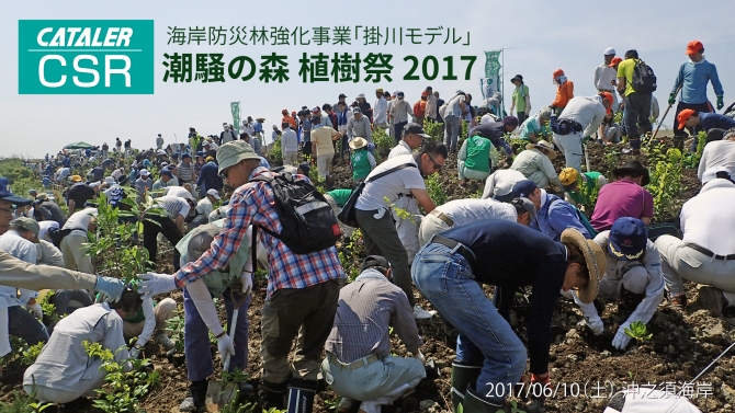 海岸防災林づくりのための植樹会（潮騒の杜 植樹祭）に参加しました